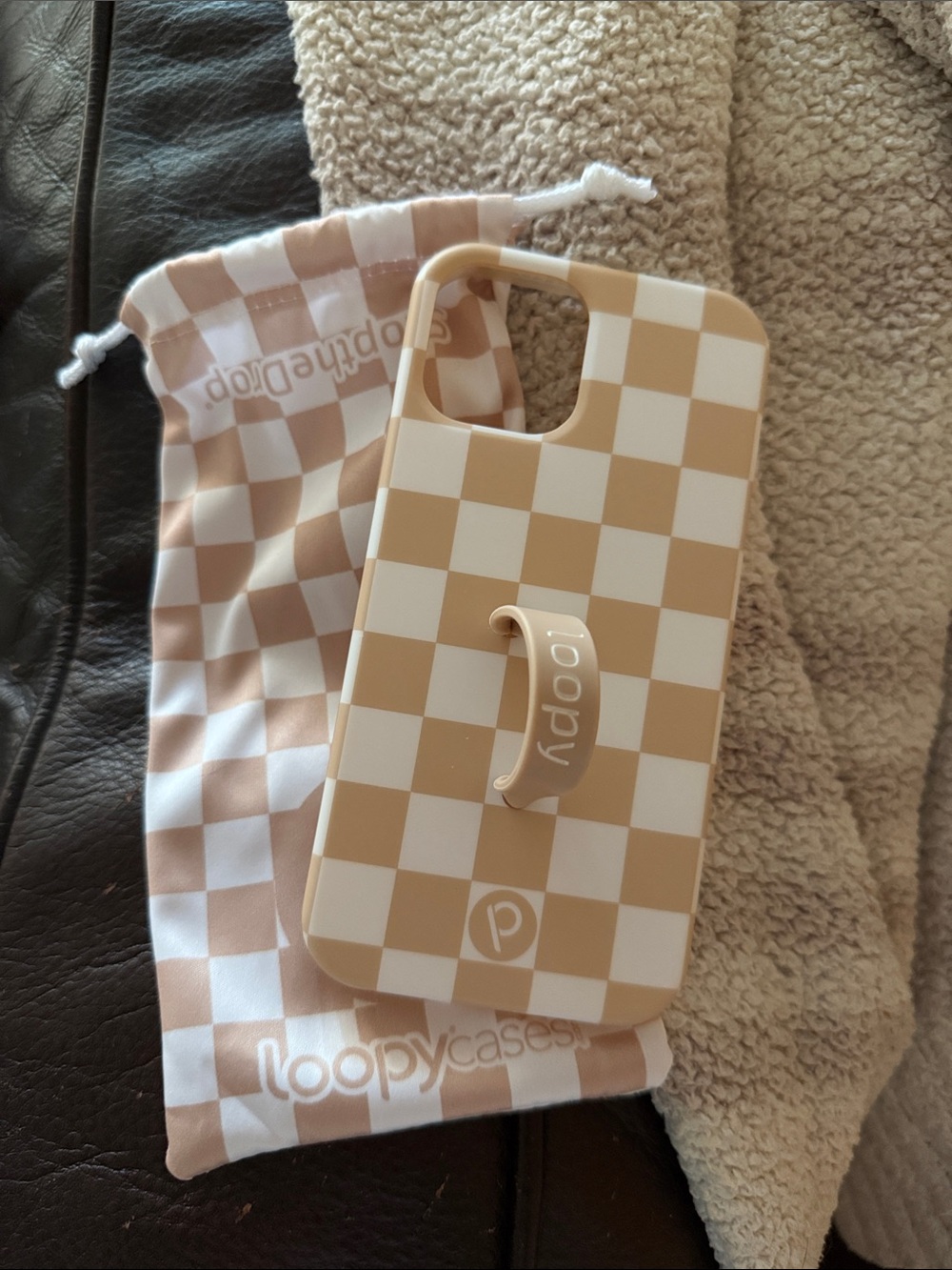 loopy Checkered iPhone 12 Case with Grip